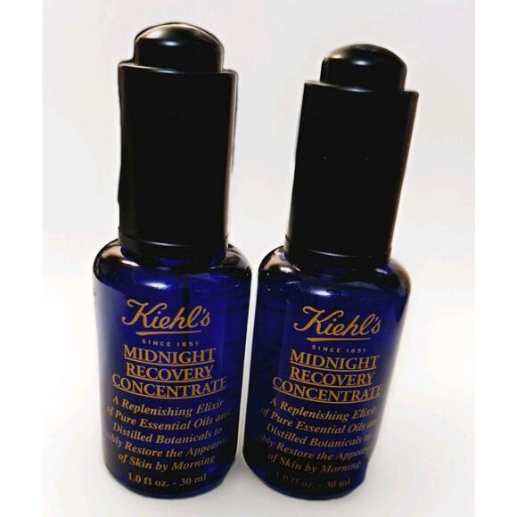 Kiehl's 2pc Midnight Recovery Concentrate 1 oz Elixir 18M - Picture 1 of 3